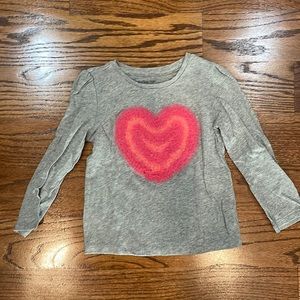 Baby Gap tulle heart long sleeve tee shirt